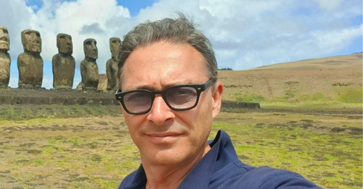 man at easter island