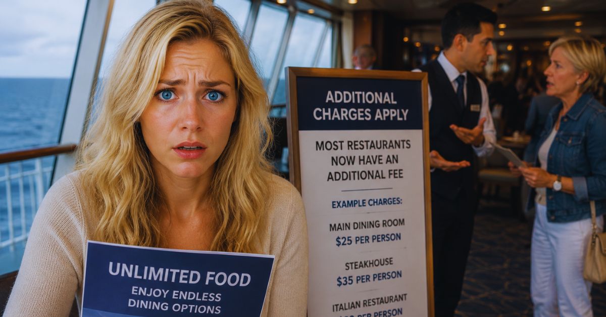 Woman worried cruise
