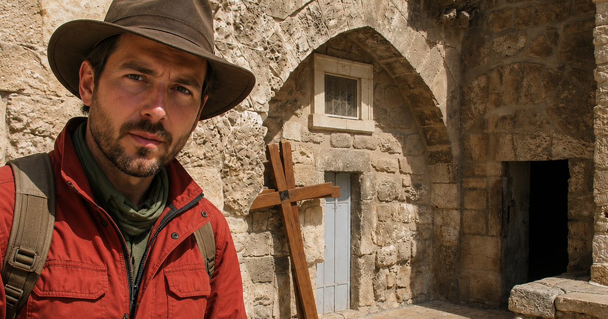 Archaeologist at the Church of Holy Sepulchre