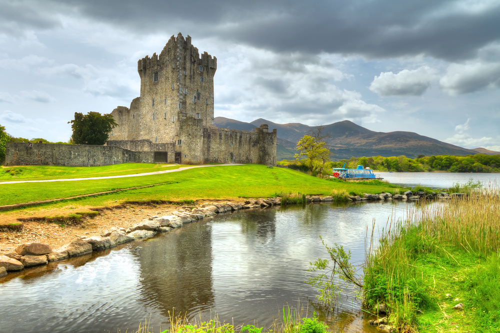 Ross,Castle,With,Reflection,In,Co.,Kerry,,Ireland