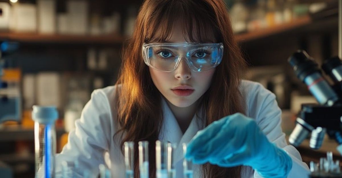 Researcher analyzing