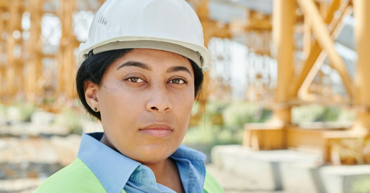 woman wearing helmet