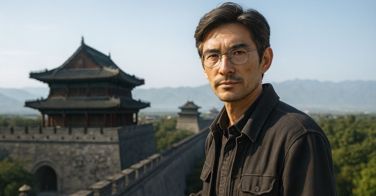 A man at City Wall - Xi'an palace