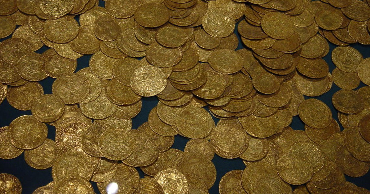 Amateur hikers make ground-breaking discovery when they stumble upon a treasure trove of WWII-era gold hidden in an old stone wall.