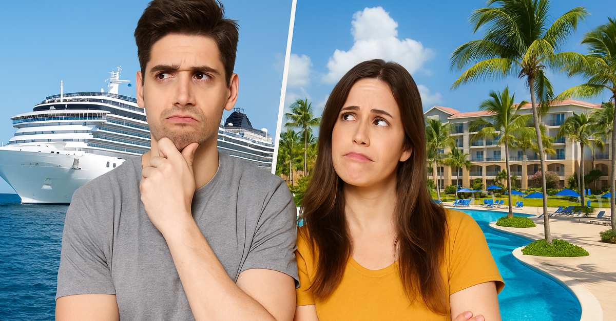We only get one vacation per year and I want to go on a cruise, but my wife wants to go to an all-inclusive resort. Which is better?