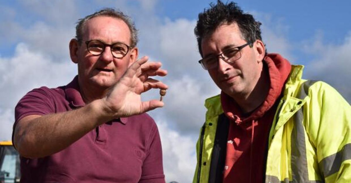 A Floridian archaeology student in England struck gold 90 minutes into her first-ever dig.