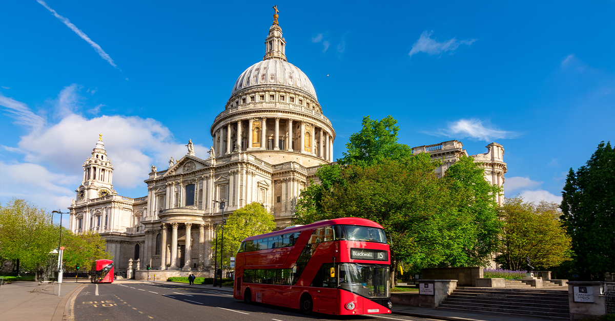 St Paul’s Cathedral is London’s high point.