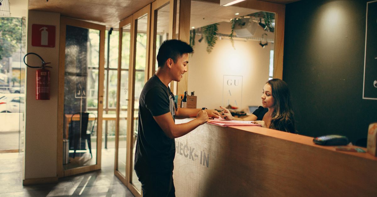 Man at the reception