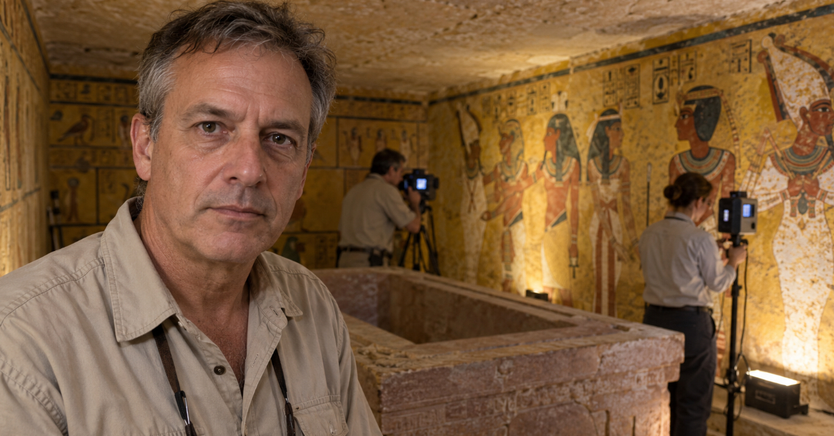 Archeologist in King Tut Tomb