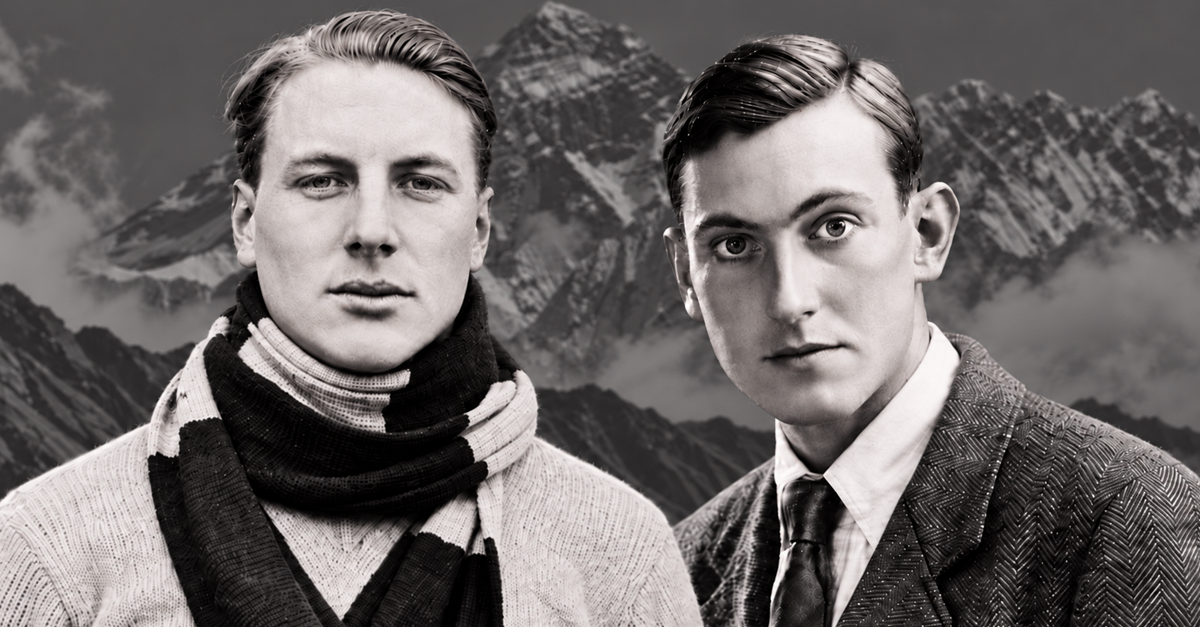 Andrew ‘Sandy’ Irvine (1902-1924) during his college years at Oxford, circa 1920; George Mallory (1886-1924) Mount Everest Expedition 1924