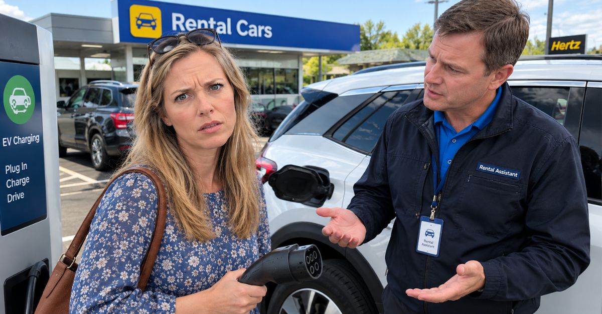 My rental car was an EV, but our hotel had no charger.