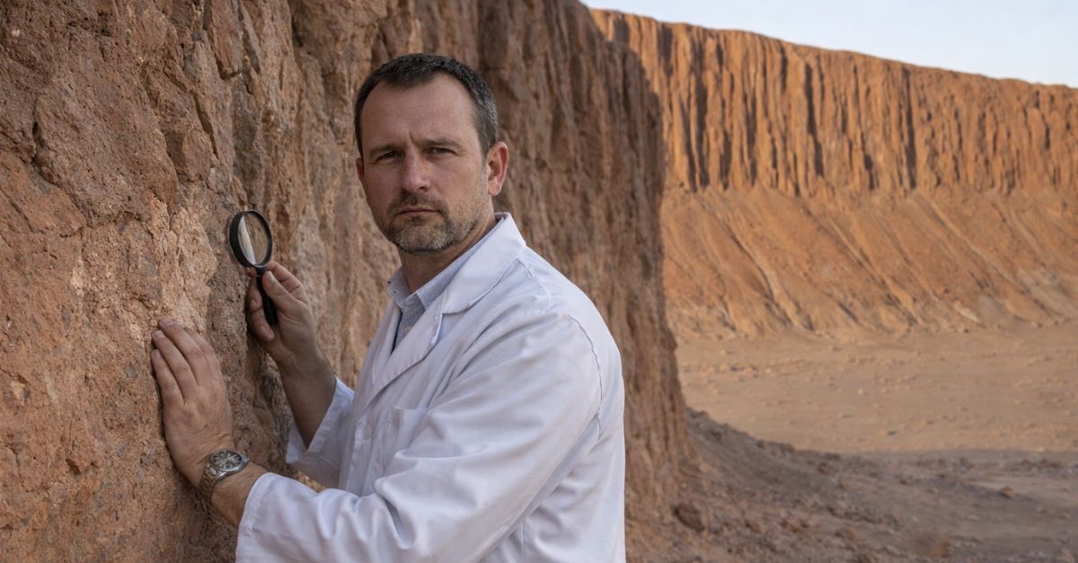Scientist at Namibian Canyon