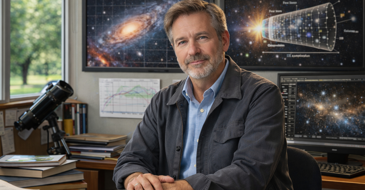 Scientist in an academic office