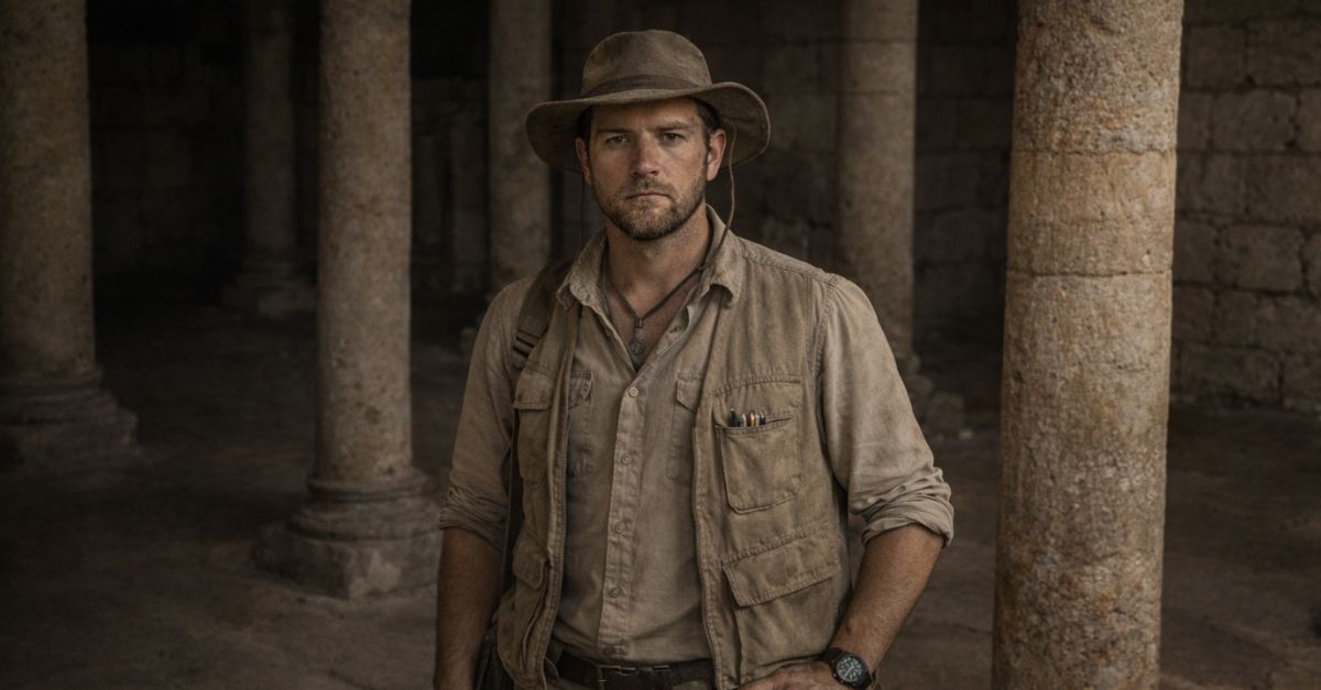 Archeologist at Saint-Philibert church