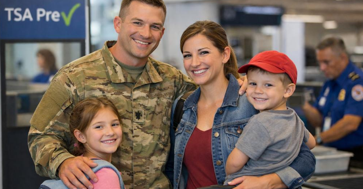 Military Family at TSA checkpoint