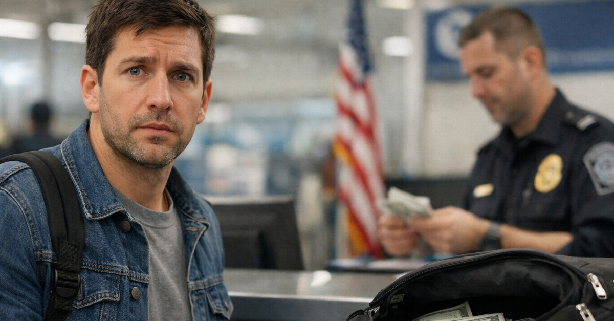 Airport customs checkpoint