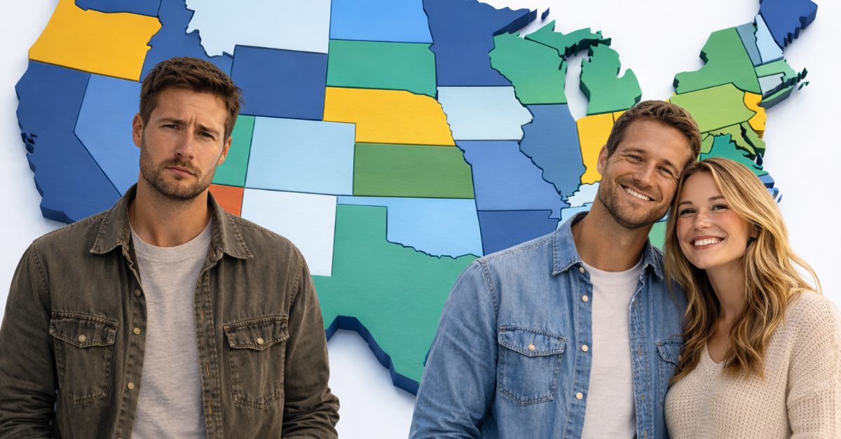 Individuals with 3D map of US