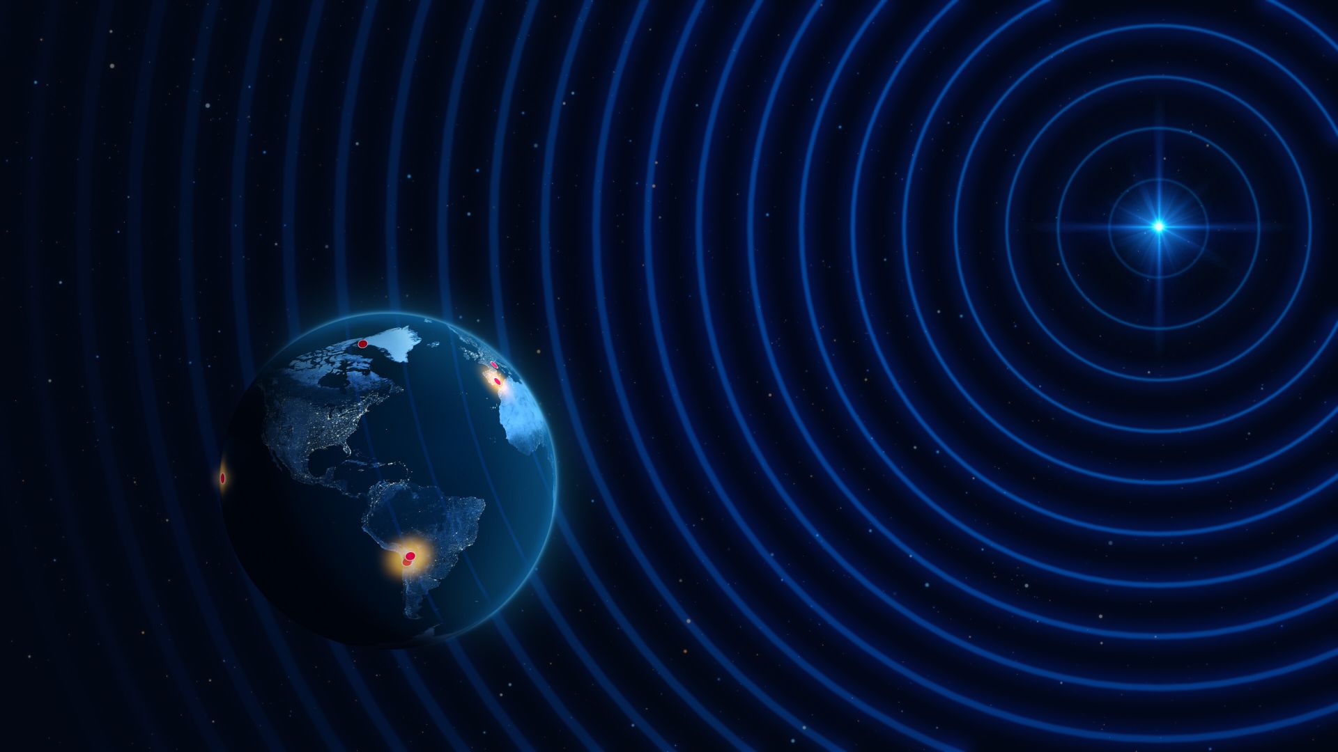 This artist’s impression shows the locations of multiple radio observatories across the planet, which participated in a pilot experiment conducted by the Event Horizon Telescope (EHT) Collaboration that obtained the highest-resolution observations from th