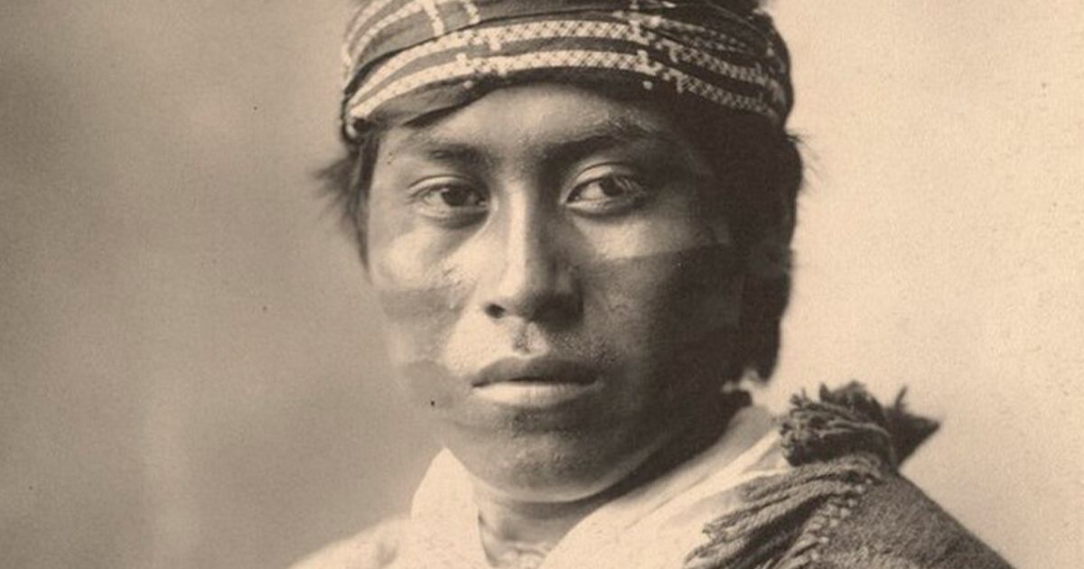 Portrait of “Songlike,” a Native American man of the Pueblo tribe