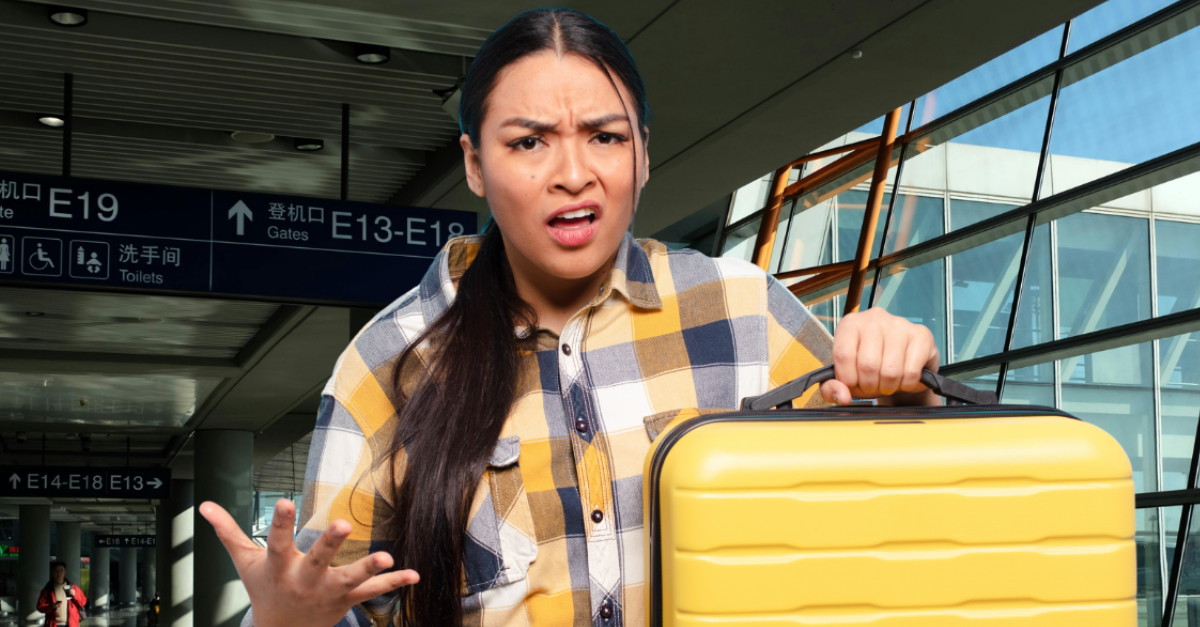 hispanic woman looking angry, annoyed and frustrated