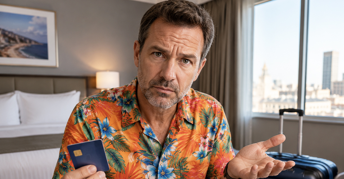 AI-generated image of a man who wants to dispute foreign transaction fees.