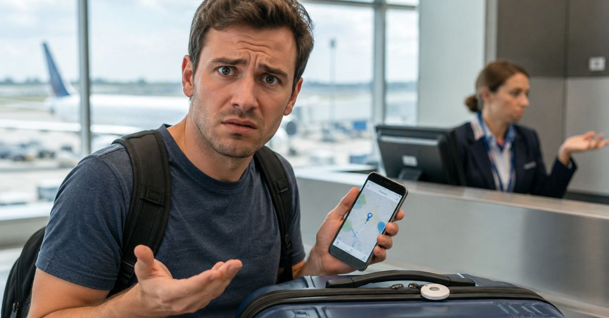 Frustration at the airport counter