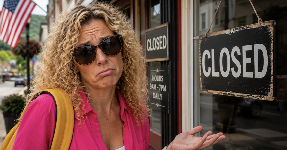 Disappointed blonde woman with sunglasses