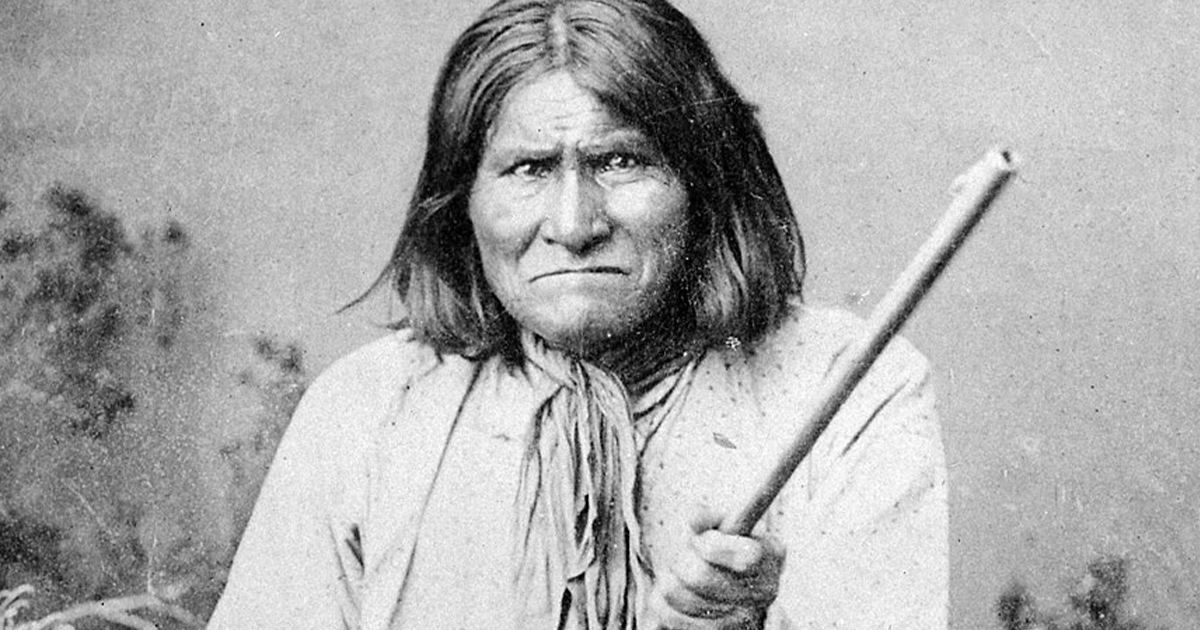 Black and white image of Geronimo