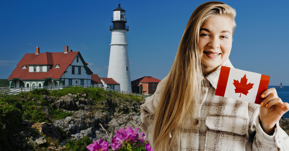 /woman-smiling-while-holding-a-canadian-flag