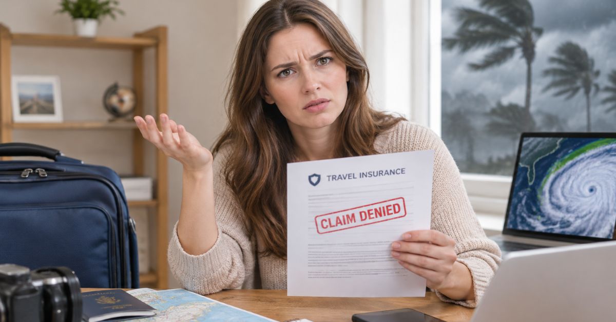 Worried Women Traveler with Denied Insurance Claim.