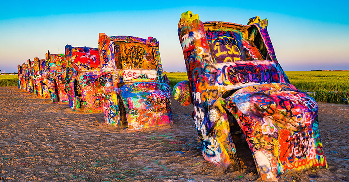 Cadillac Ranch in Amarillo, Texas, May 29, 2025