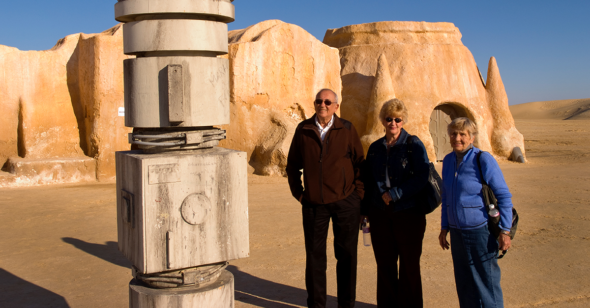 Tourists At Star Wars Movie Set Near Tozeur, Tunisia.